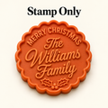 Personalized Family Name Christmas Cookie Cutter & Stamp