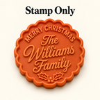 Personalized Family Name Christmas Cookie Cutter & Stamp